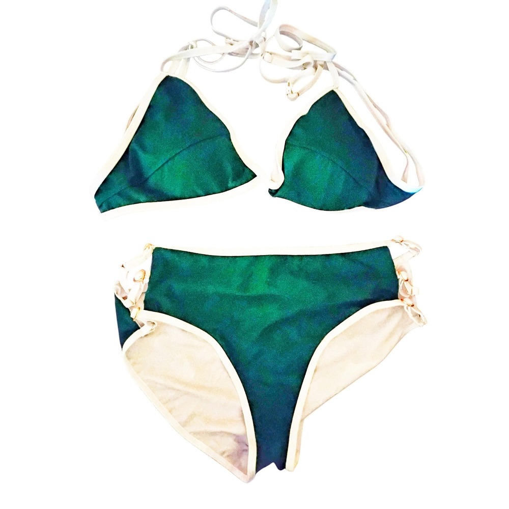 Elings 2 Piece Green Bikini Size Extra Large NWT